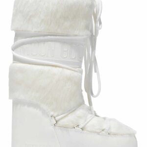 Moon Boot Icon Faux Fur Optical White