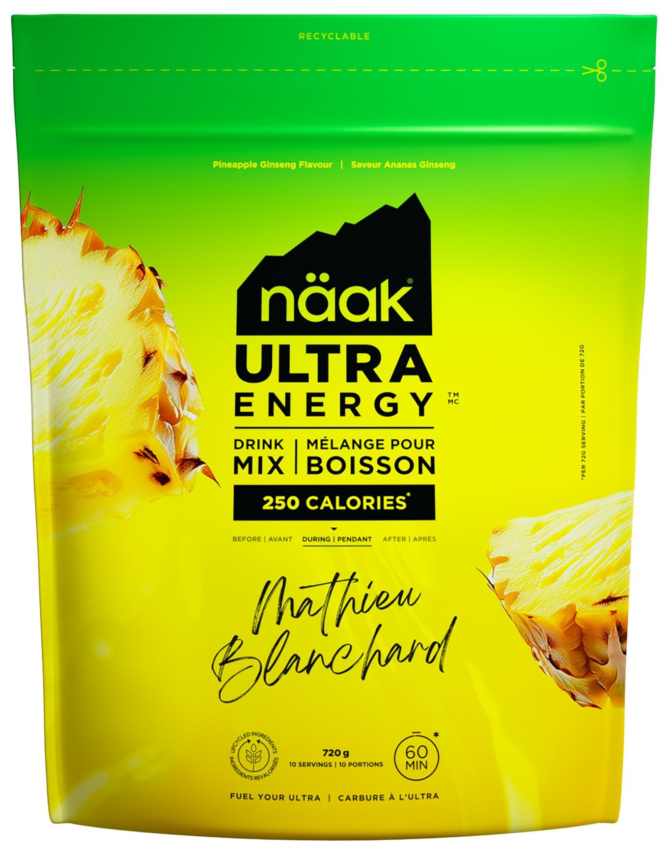 Boisson Ultra Energy X Mathieu Blanchard - Ananas Ginseng 720g