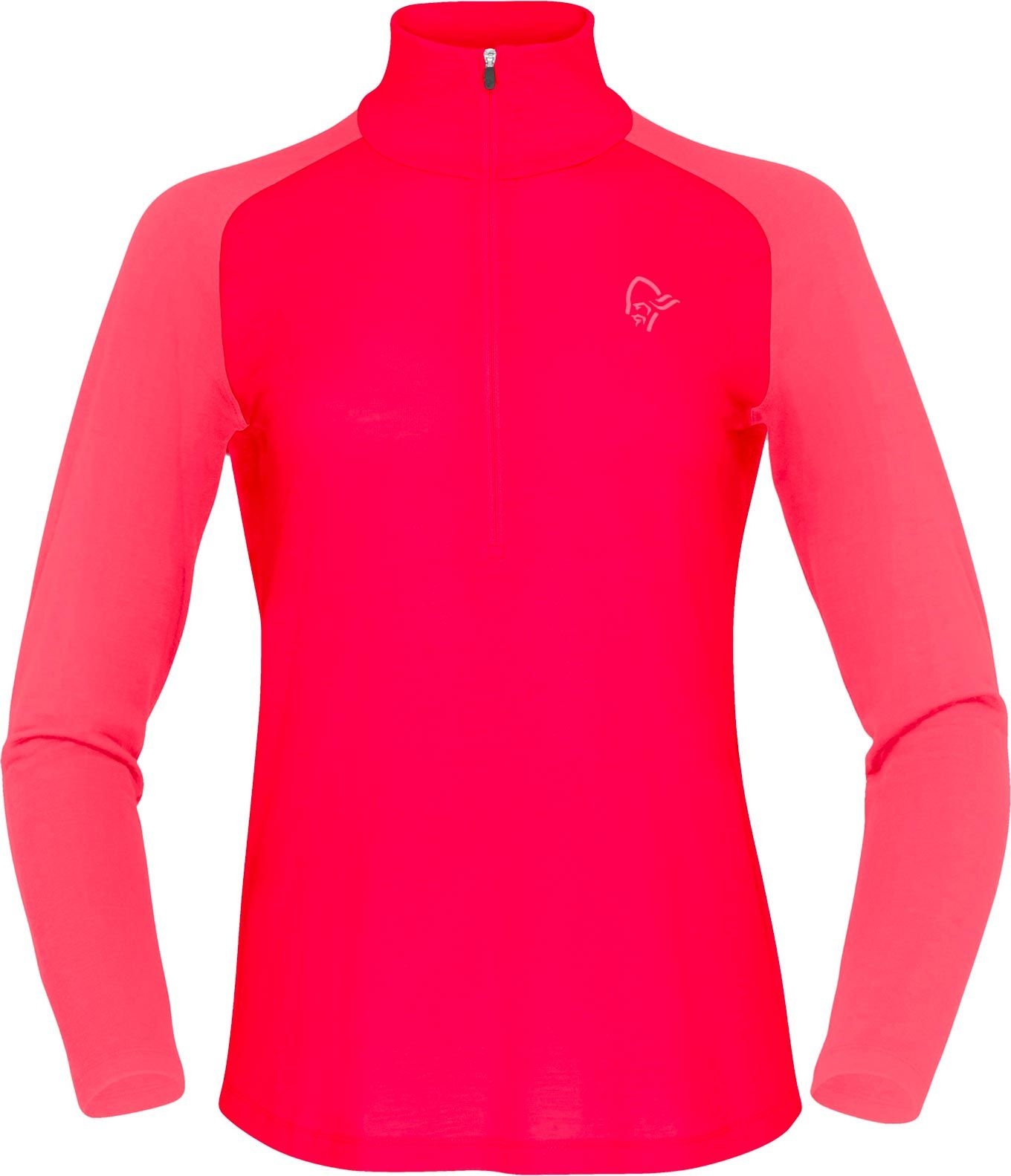 Femund PureUll Zip Neck W Watermelon