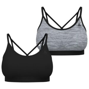 Seamless Low Sport Bra W Black - Grey Melange