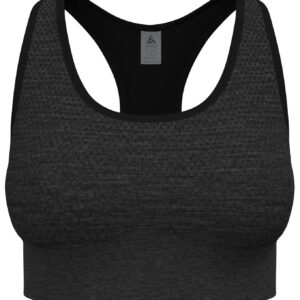 Seamless Medium - Padded Sport Bra W Black Melange