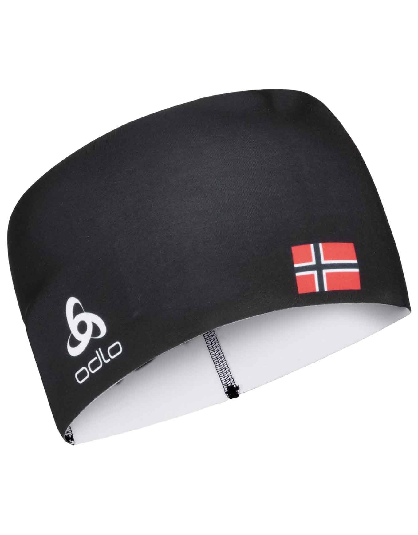 Competition Fan Warm Headband Black/Norwegian Flag
