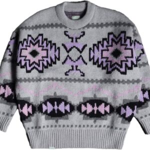 Pohono Double Jacquard Sweater Gris Chine