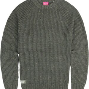 Drizzle Neps Raglan Crew Sweater Forest Heather