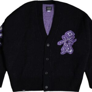 Holmen Double Jacquard Cardigan Black