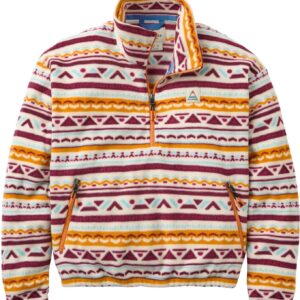 Ayla Recycled Micro Polartec Fleece W Geo Tracks Birch