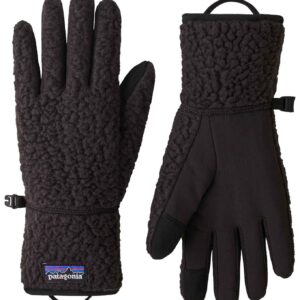 Retro Pile Gloves Black