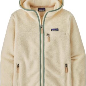 W's Retro Pile Hoody Natural w/Ellwood Green