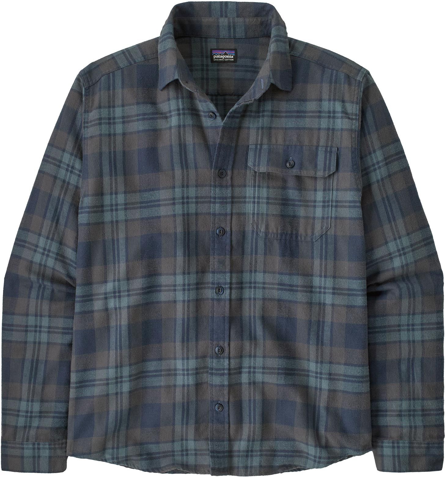 M's L/S LW Fjord Flannel Shirt Paw: Smolder Blue