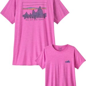 W's Cap Cool Daily Graphic Shirt '73 Skyline: Brisk Purple X-Dye