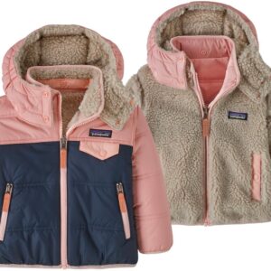 Baby Reversible Tribbles Hoody New Navy w/Mallow Pink