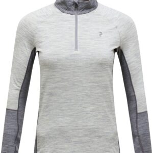 W Magic Half Zip Baselayer Med Grey Melange