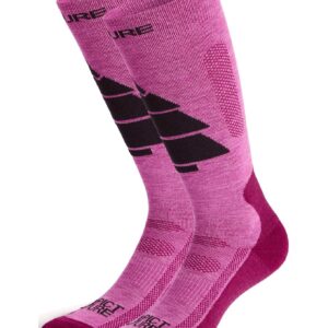 Wooling Ski Socks Bright Magenta