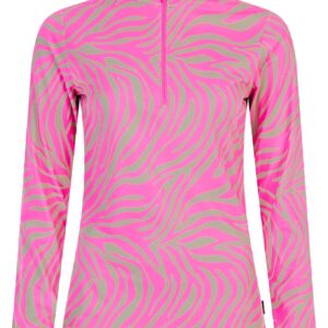Prtesher 1/4 Zip Active Top Foxy Pink