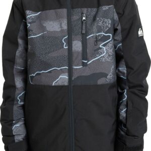 Side Hit Printed Youth Jacket Camostrokes True Black