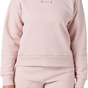 W Embroidery Rn Sweat Powder Pink