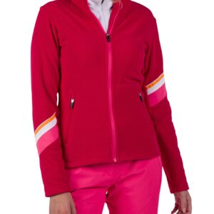 W Strawpile Fleece FZ Ruby Red