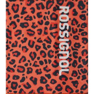 Allover Neck Warmer Orange Wild Leopard Print