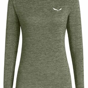 Puez Melange Dry W L/S Tee Faded Green Melange