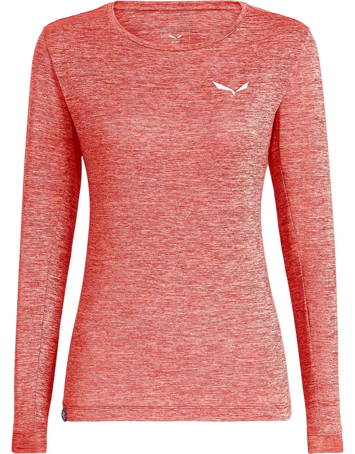 Puez Melange Dry W L/S Tee Desert Pink Melange