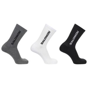 Socks Everyday Crew 3-Pack Black/White/Med Grey Melange