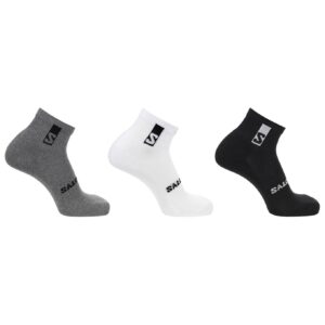 Socks Everyday Ankle 3-Pack Black/White/Med Grey Melange
