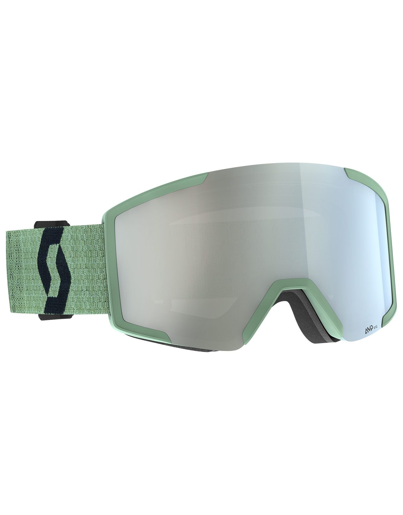 Shield Soft Green/Black AMP White Chrome S2