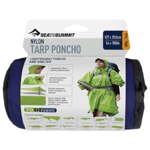Poncho/ Tarp Nylon 70D Bleu