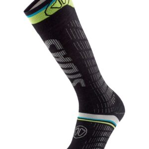 Sock Ski Ultrafit Noir/Jaune/Bleu