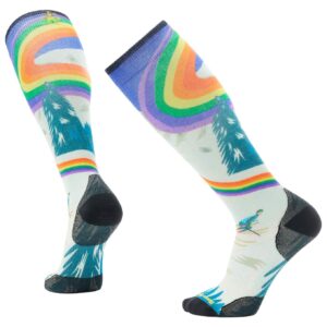 Ski Zero Cushion Rainbow Trails Print OTC Socks Laguna Blue