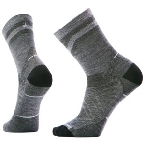 Run Zero Cushion Mid Crew Pattern Socks Light Gray