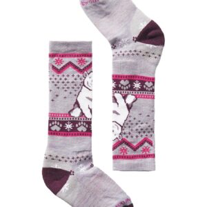 Kids' Wintersport Full Cushion Polar Bear OTC Socks Purple Eclipse
