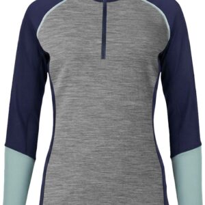 Women's Merino Half Zip Top Navy