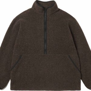 Recycled Wool Boa Pullover Dark Brown