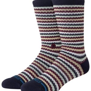 Chiclets Waffle Knit Crew Navy