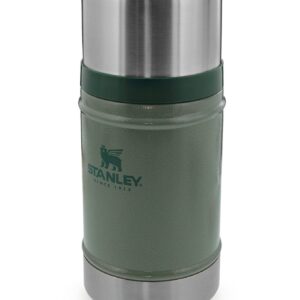 The Legendary Food Jar + Spork 0.7L Hammertone Green