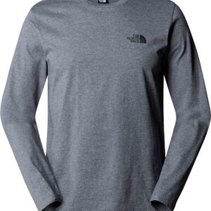 M L/S Simple Dome Tee TNF Medium Grey Heather