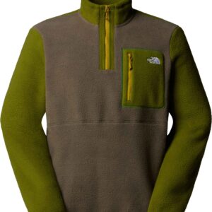 M Yumiori 1/4 Zip New Taupe Green Woodland Green Deep Dijon