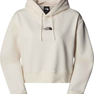 W Essential Crop Hoodie White Dune