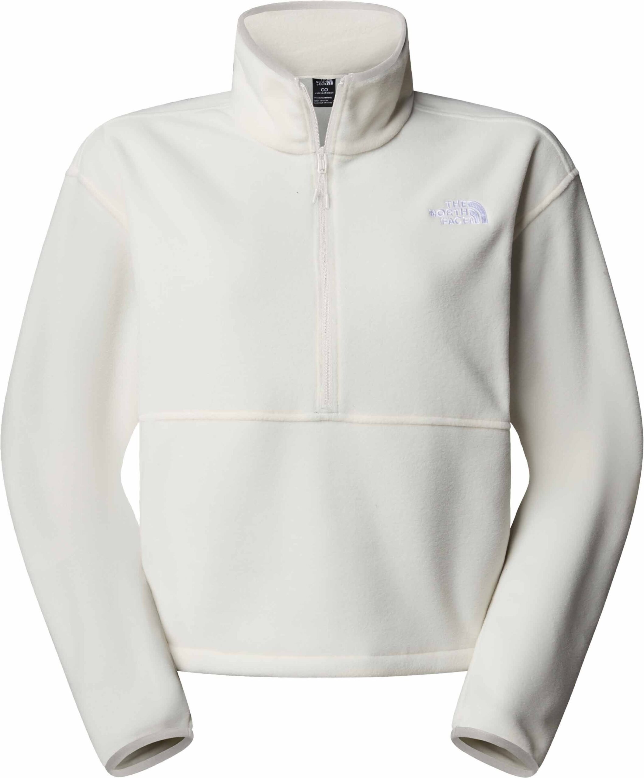 W Glacier Fleece 1/2 Zip Short Jacket White Dune
