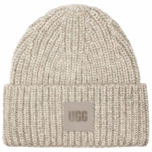 U Chunky Rib Beanie Light Grey