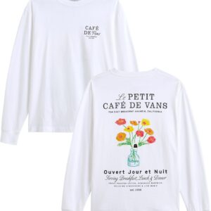 Cafe Vans LS Tee White