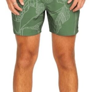 Lido Print Trunk Boardshort 16" Light Olive