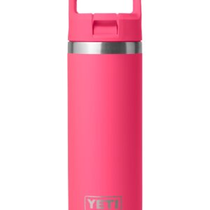 Rambler 18Oz Colour Straw Bottle. Tropical Pink
