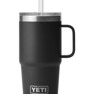 Rambler 25 Oz Straw Mug Black
