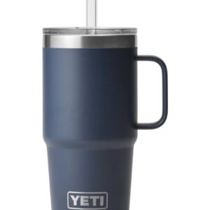 Rambler 25 Oz Straw Mug Navy
