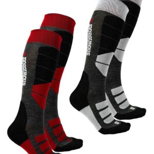 Peakline Ski Socks 2-Pack Red/White