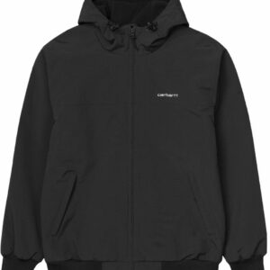 Hooded Sail Jacket Black White