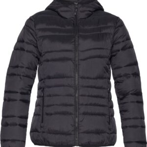 Woman Jacket Fix Hood Nero