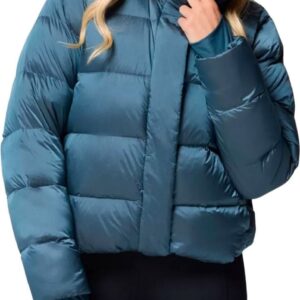 Amaze Puff Hooded Jacket Everblue High Shine